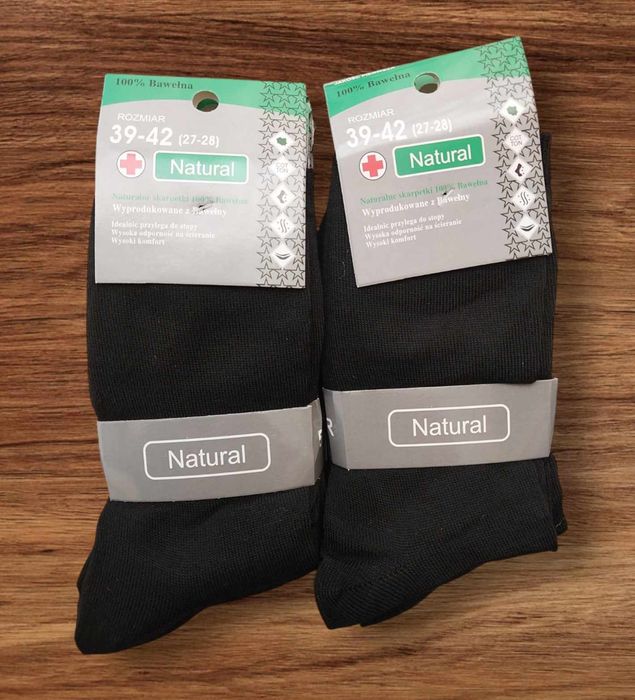 Skarpety męskie bawełniane 10 par czarne