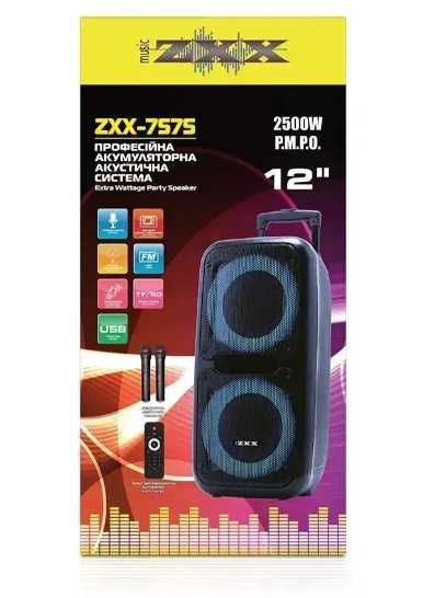 Колонка(Дропшипінг)з мікрофонами ZXX-7575 60Вт 80х39х33см +