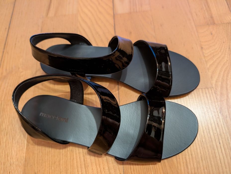Czarne sandały skórzane Maccioni r. 37