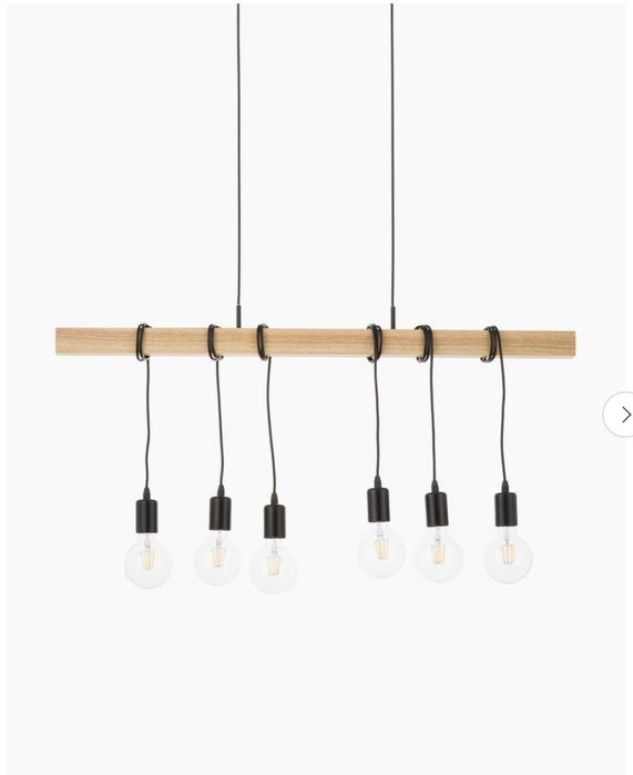 Lampa drewniana Townshend Westwing 6 żarówek