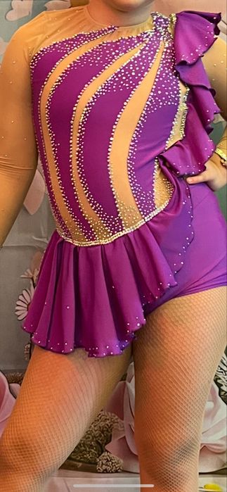 Костюм для виступів з гімнастики, черлідингу на дівчинку