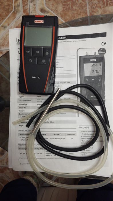 KIMO MP 120 дифференциальный манометр (микроманометр)