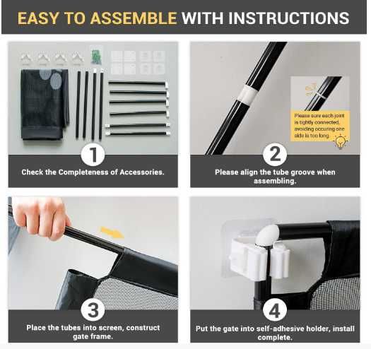 Bramka Dla Zwierząt Domowych, 80 x 100 cm,