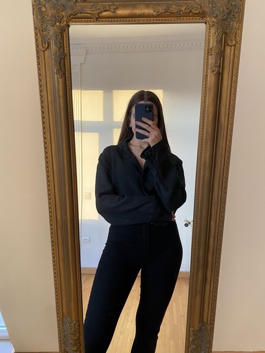 Укорочений лянний піджак Оверсайз М-Л Італія Angysix