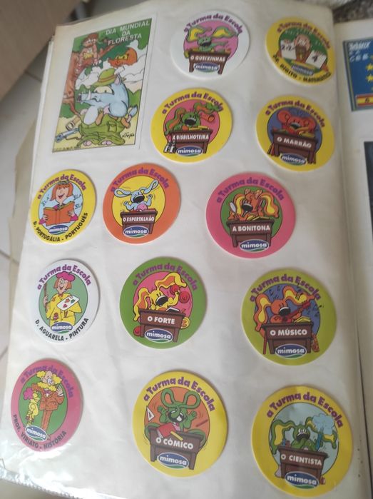 Capa de Cromos do Bollycao e Caderneta do Hugo 50% completa