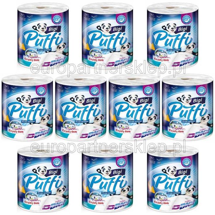 Ręcznik papierowy Puffi BIGI Maxi 10 opak. a'1 | 60m | 2wa | celuloza*
