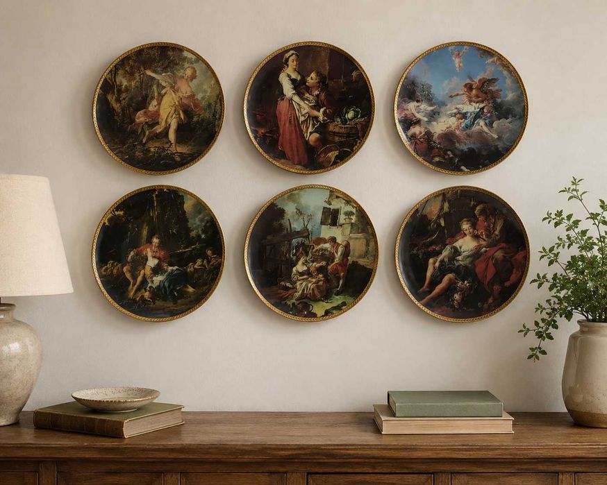 Coleção de 6 Pratos Clássicos da Pintura – Peças Decorativas