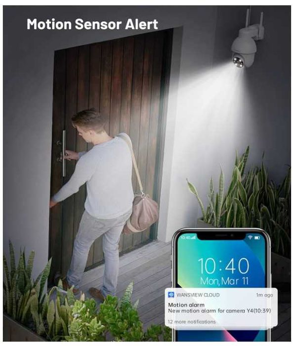 Zewnętrzna, obrotowa kamera GALAYOU Y4 Wifi 2K HD 1080P