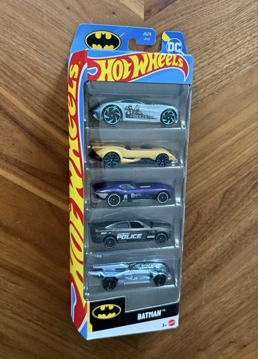 Hot wheels 5-pak autka metalowe resoraki nowy zestaw Batman