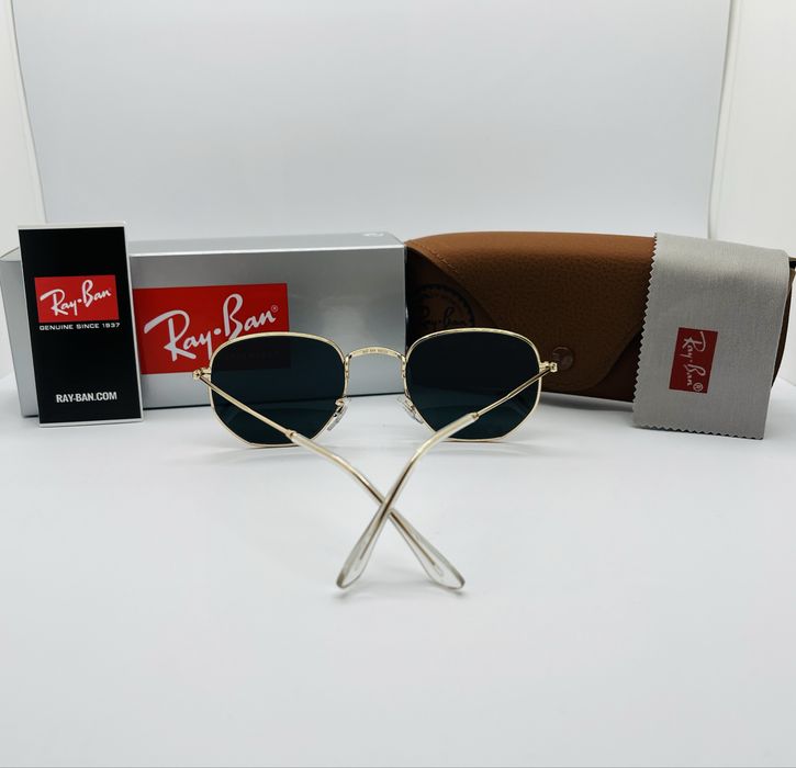 Солнцезащитные очки Ray-Ban Hexagonal 3548 Gold-Black 50мм стекло