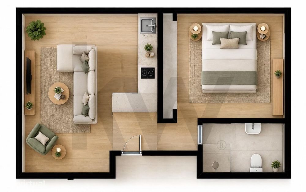 Apartamento T1 para Arrendamento na Costa de Caparica, Almada, Mobilad