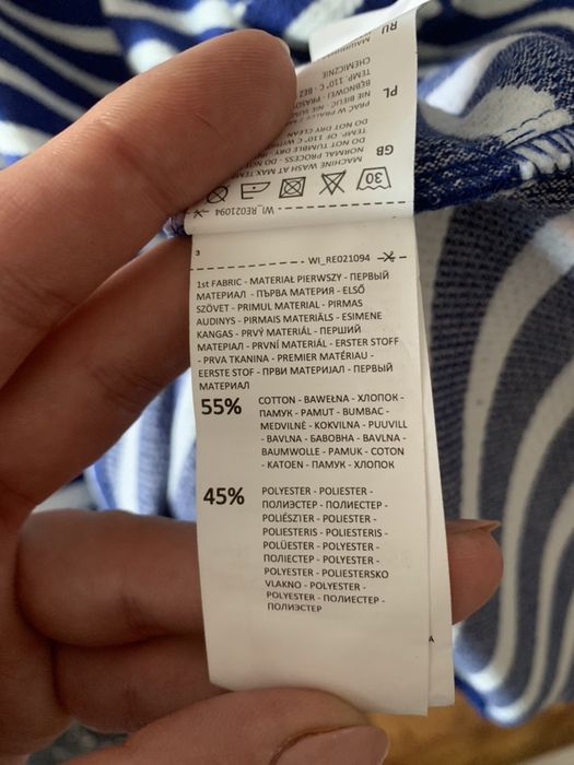 Reserved sukienka marynarska paski pasiaki marins prosta 36