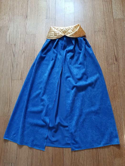 Синяя бархатная накидка рост 110-128, 5-7 лет
