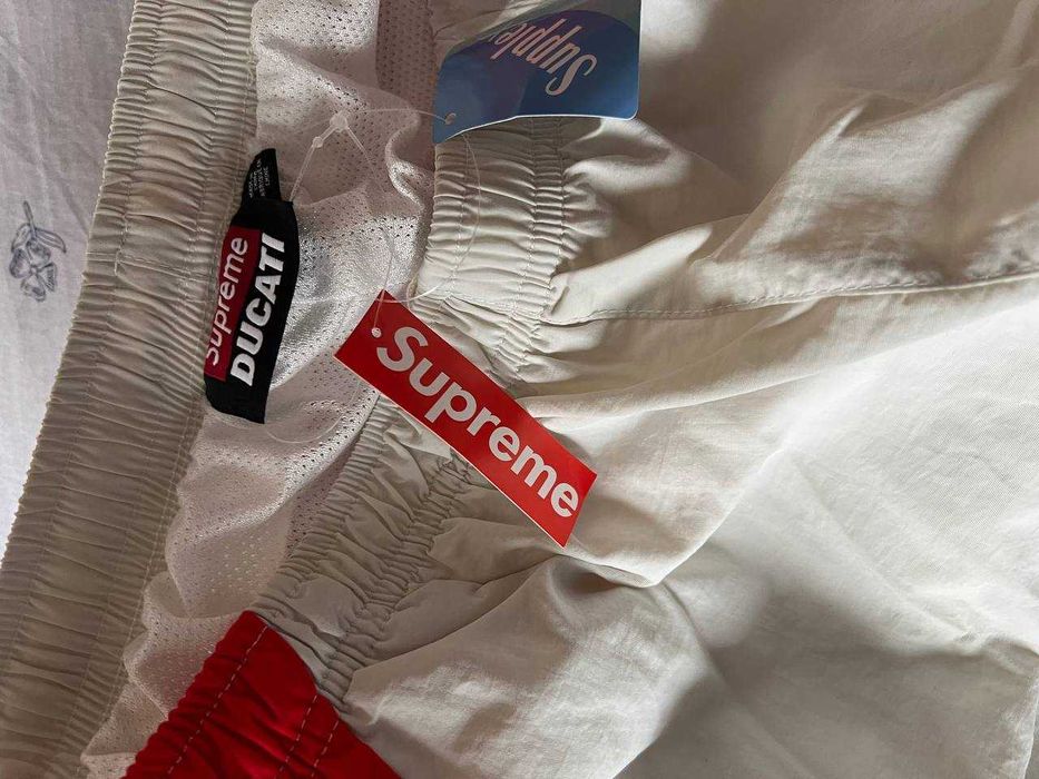 Supreme spodnie Ducati cream white track pants xl nowe