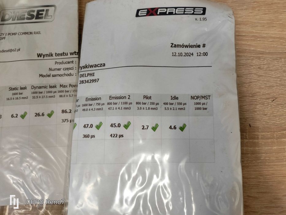 Wtryski Mercedes 2.2 CDI Stan B. DOBRY Po Regulacji i Czyszczeniu