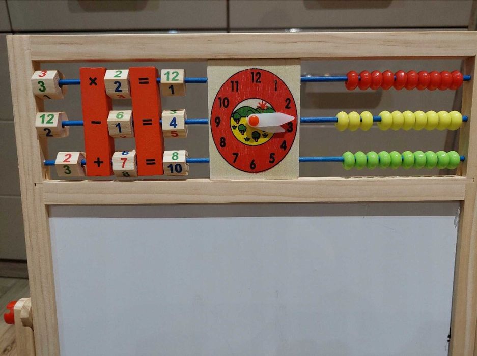 Zestaw Dwustronna Tablica Kredowa Magnetyczna Dla Dzieci + Gratisy