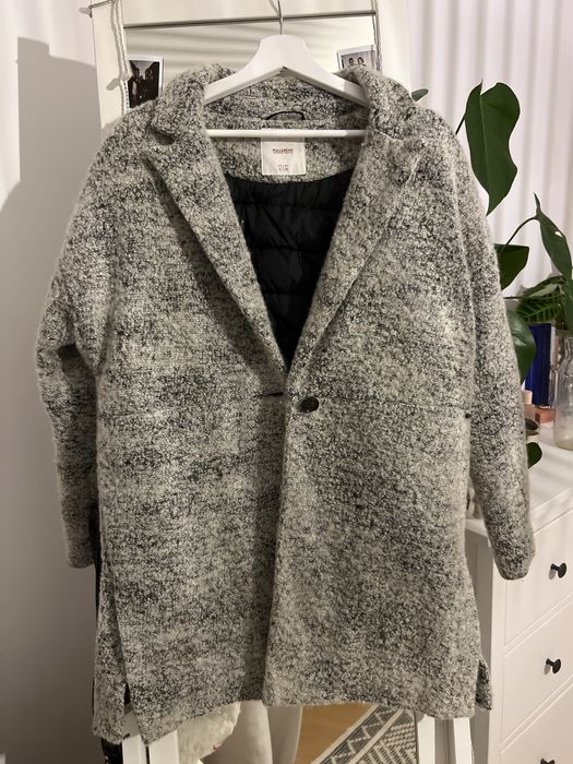 Płaszcz z wełną Pull&Bear