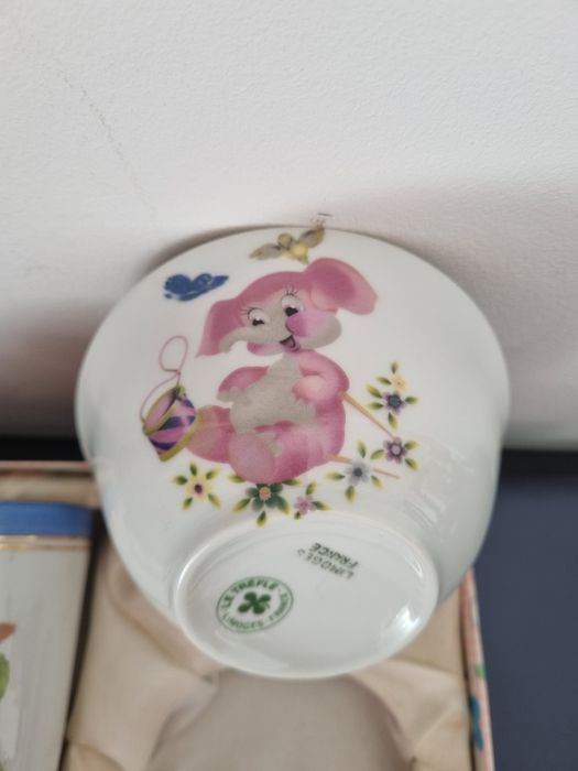 Conjunto porcelana criança Limoges Trevo
