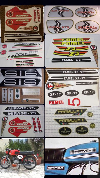 Kit Autocolantes Motorizadas Xf17 , Xf17 Super, sachs v5, fórmula 1, M