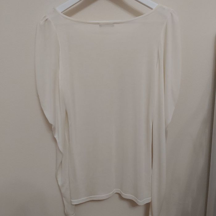 Bluzka z bufiastymi rękawami biała orsay