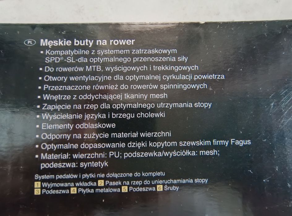 Buty rowerowe crivit wpinane. Roz. 45