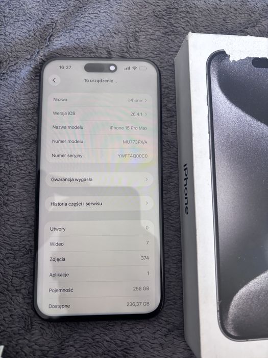 Iphone 15 pro max 256gb jak nowy