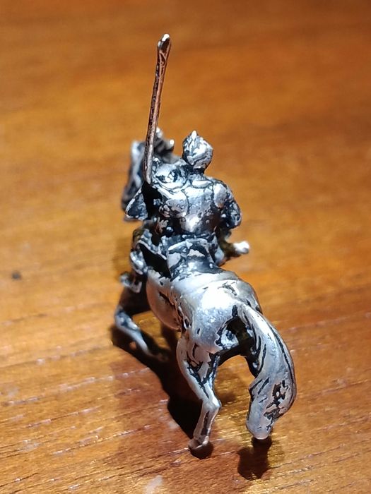 Escultura Cavalo Prata Portuguesa Alcino Contrastada 833