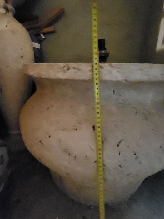 Donica trawertyn beż średnica 58cm wys.48cm
