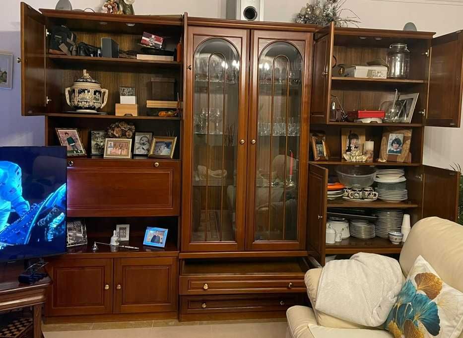 Móvel de Sala Completo em Madeira Maciça – Como Novo