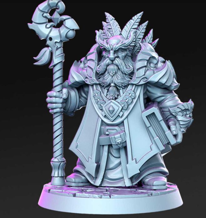 Draloth - Dwarf druid - 32mm - DnD RPG z żywicy figurki