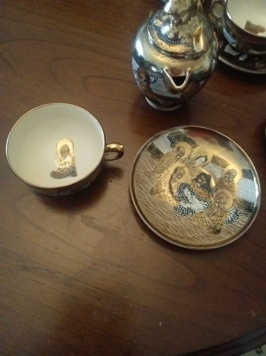 SATSUMA vintage serviço de chá nunca usado com caixa original.