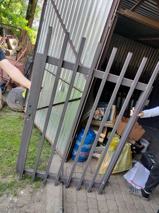 Brama przesuwna + przęsła ogrodzeniowe i furtka ocynkowane (20m)