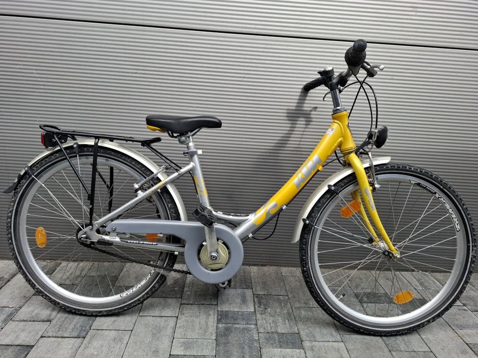 Rower rowerek dziecięcy KTM Wild cat 2430 r. 24" z bagażnikiem damka przerzutki hamulce