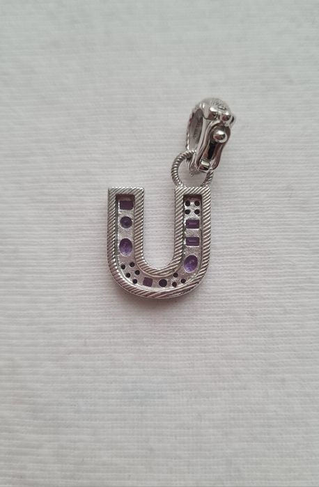 Подарочный кулон подвес U Judith Ripka аметисты цирконы серебро 925
