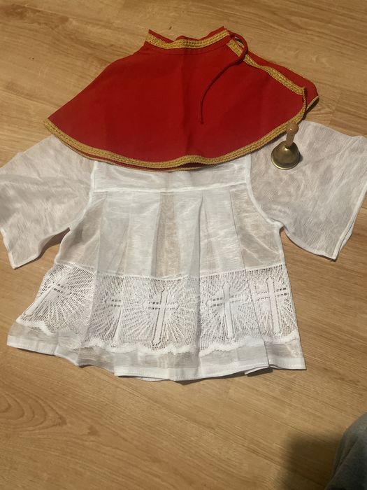 ubranko dla chłopczyka na boże ciało z dzwonkiem, alba