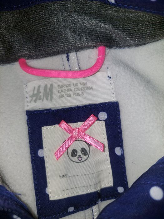 Kurtka softshele H&M granatowa dziewczynka 128