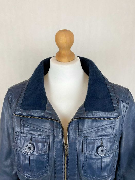 kurtka skórzana damska real leather pinterest vintage big collar