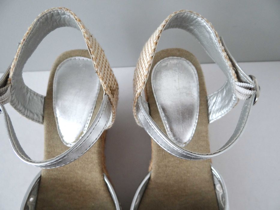 Srebrne espadryle Prima Moda | rozm. 37 | stan bdb