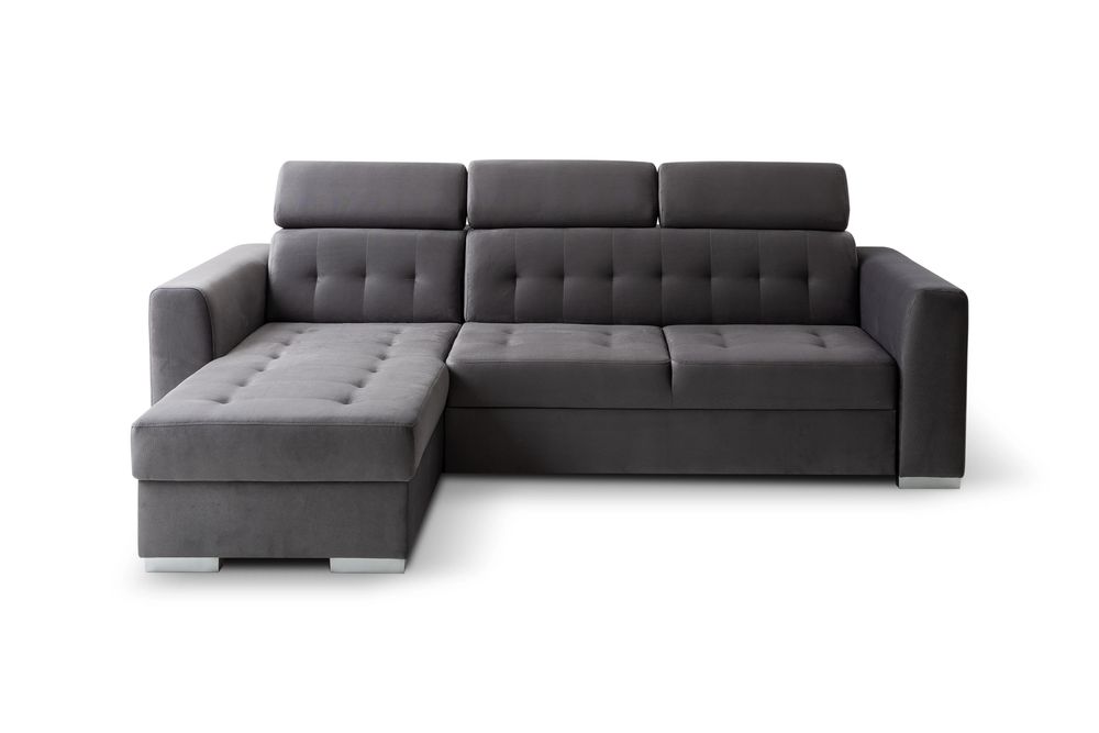 Narożnik ZARA 230 x 165 - funkcja spania, pojemnik, ruchome zagłówki