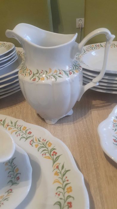 Porcelana WAŁBRZYCH Fryderyka - Piękny Serwis Obiadowy 22 elementy PRL