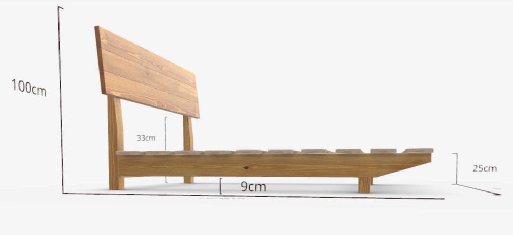 Cama Moderna com Cabeceira – Madeira Maciça