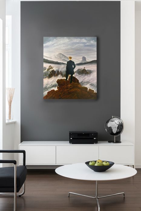 Obraz olejny Wędrowiec nad morzem mgły reprodukcja 60 x 70 cm