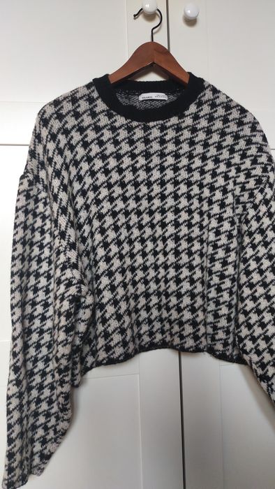 Sweter Pułk&Bear pepitka krótszy krój M