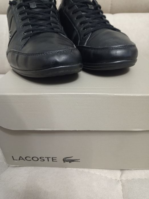 Buty Lacoste Chaymon rozmiar 42,5 czarne skóra skórzane trampki męskie