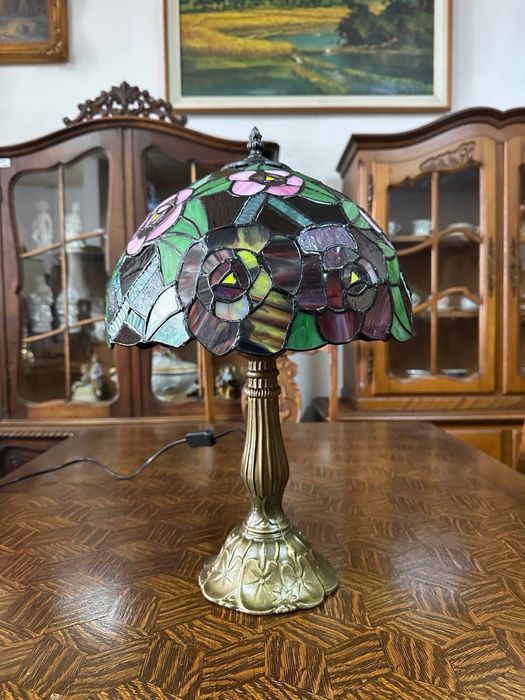 Настільна лампа в стилі Тіффані вітраж настольный торшер 7812