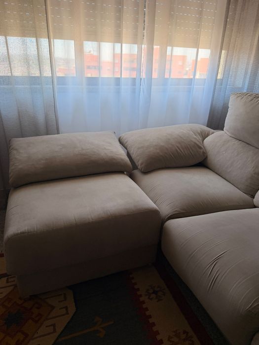 Sofá 3 lugares com chaise long amuvivel