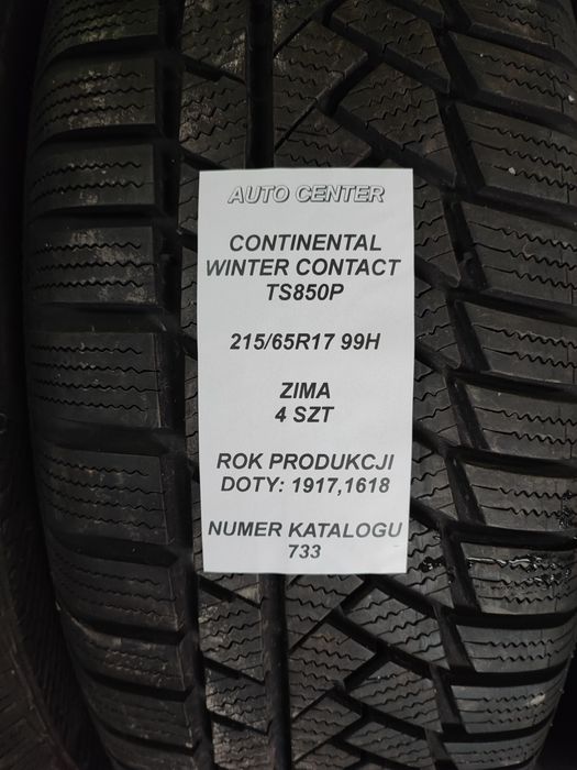 Opony zimowe 215/65R17 99H Continental Winter Contact TS850P
