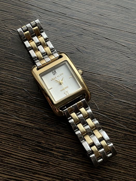 -45%$ Anne Klein часы с бриллиантом квадратний прямокутний годинник