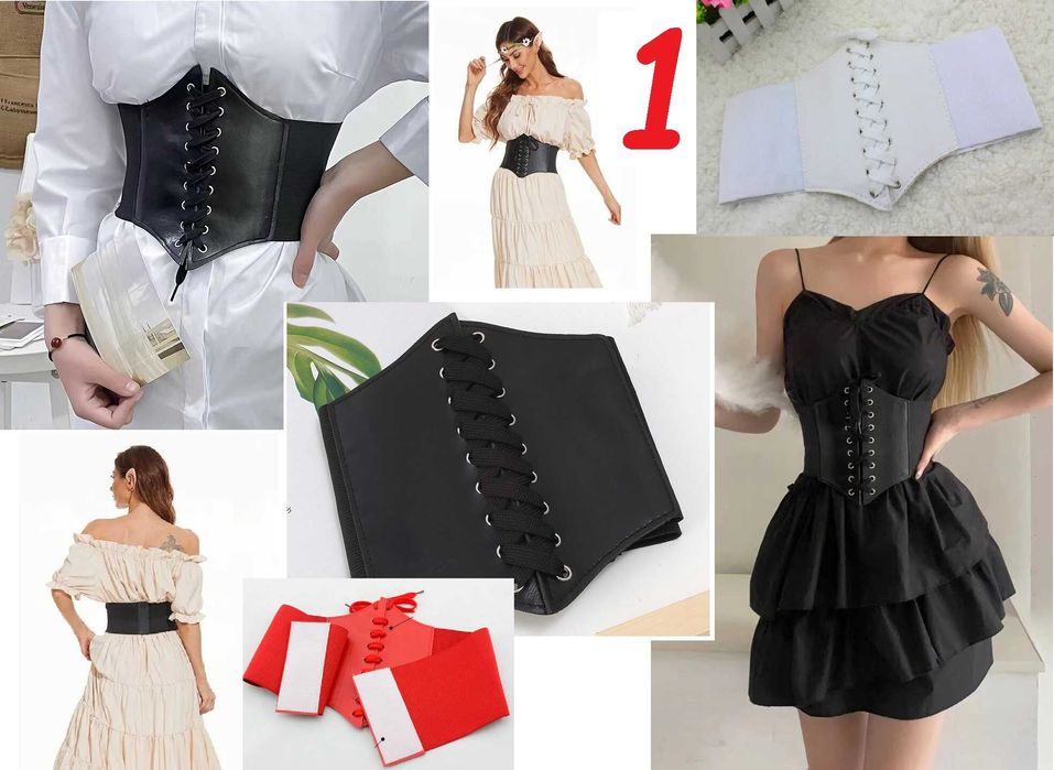 РОЗПРОДАЖ Покращений широкий пояс корсет на шнурівці та липучці ремінь