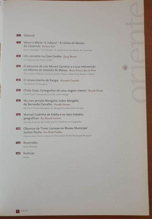 Revista Oriente n⁰ 9